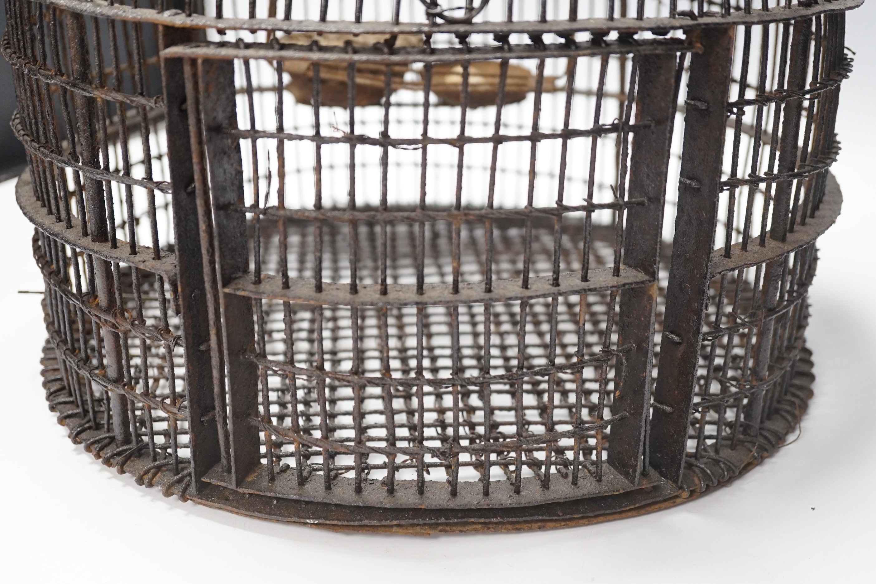 A Victorian bird cage, 50cm high